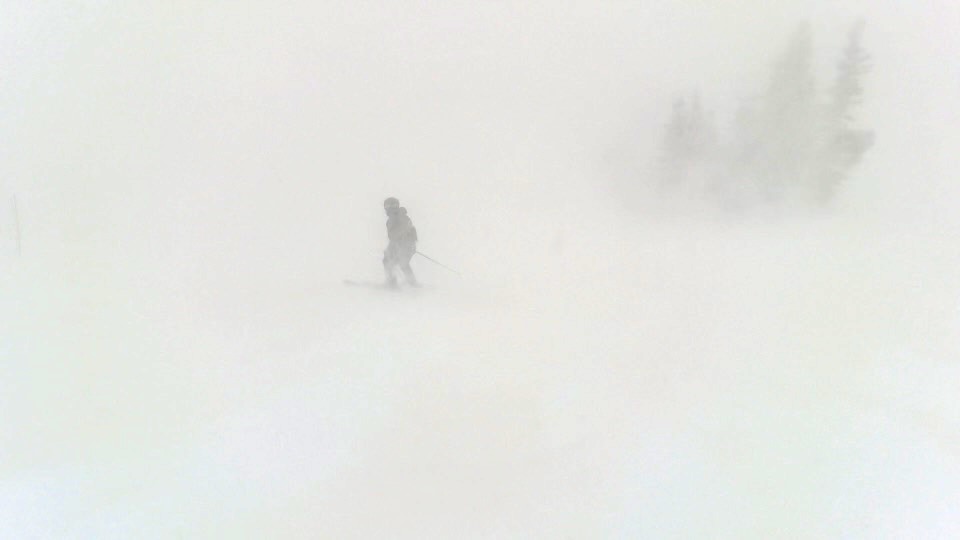 The Most Extreme Intermediate Ski Run Ever! Skiing in Complete Whiteout Conditions!